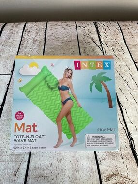Intex Tote-N-Float Wave Mat For Adults Only Beach Swimming Pool 90in X 34in